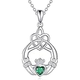 JERWLI Sterling Silver S925 Celtic Knot Necklace Jewelry Gifts for Women Christmas Gift