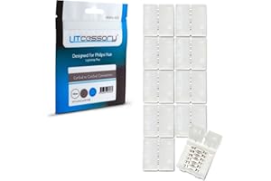 Litcessory Cut-End to Cut-End Connector for Philips Hue/WiZ Lightstrip (10 Pack, White - Standard 6-PIN V3 / WiZ Lightstrip)