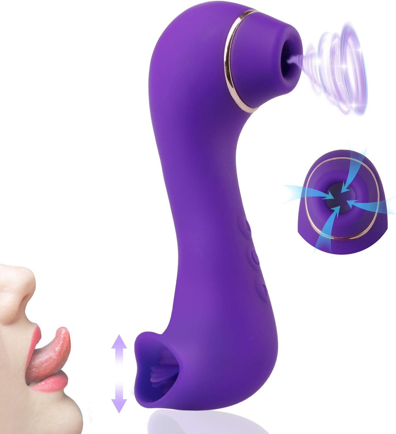 Amazon Com Clitoral Sucking Licking 2 In 1 G Spot Vibrator For Double Stimulation Clit Tongue Stimulator Vaginal Breast Nipple Massager Oral Sex For Quick Orgasm Adult Sex Toys For Women