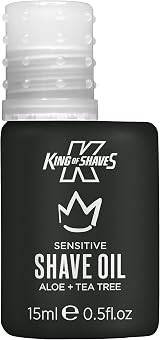 King Of Shaves Sensitive Shaving Oil 15ml for Men Aloe Tea Tree Vegan view 1