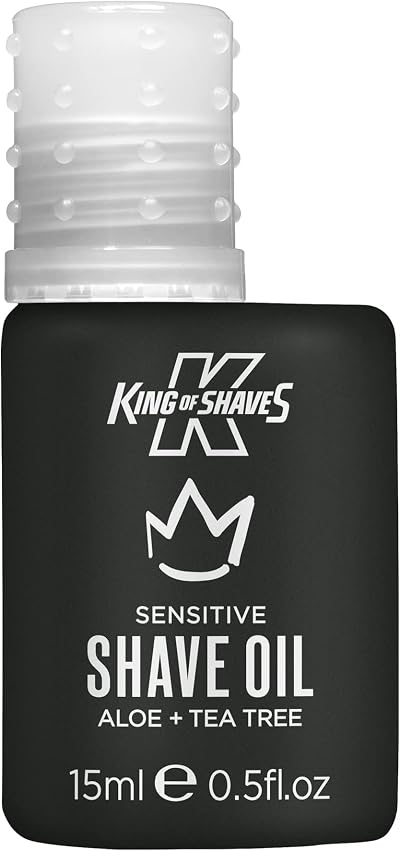 King Of Shaves Sensitive Shaving Oil 15ml for Men Aloe Tea Tree Vegan