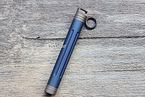 TIKING Titanium Ti Toothpick Fruit Sign Waterproof EDC Tool Survival Travel Kit Case Holder Keyring