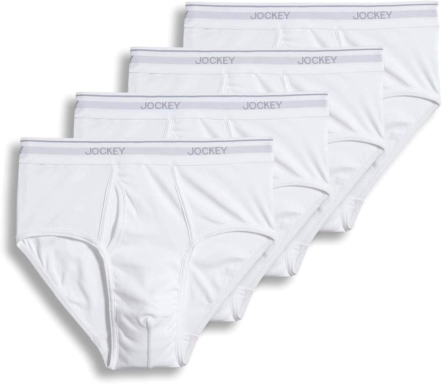 Jockey Herren Unterwäsche Staycool Slip, 4erPack Weiß XXLarge
