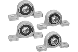 Saiper 4pcs KP08 Pillow Block Mounted Ball Bearing (Diameter 8mm Bore) Zinc Alloy Pillow Block Bearing