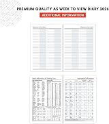1ABOVE 2026 A5 Week-to-View Diary Casebound Hardback Blue 60gsm Paper view 8