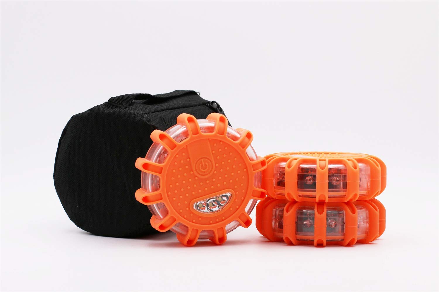 AOLULASIC Road LED Lighting (2 Packages) Emergency Beacon Safety Lighting Flashing Warning Light for car Truck Marine Hook and Magnetic Base (2 Packs, Orange)