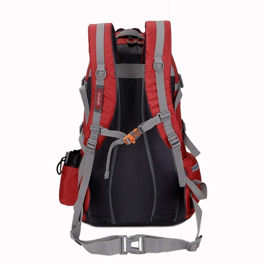 50L Mochila Senderismo GENOLD Bolsa Multifunción Impermeable Deportes Al Aire Libre Bolsa de Viaje de Día para Acampar Trekking Pesca de Viaje Ciclismo Esquí de Ocio-Roja