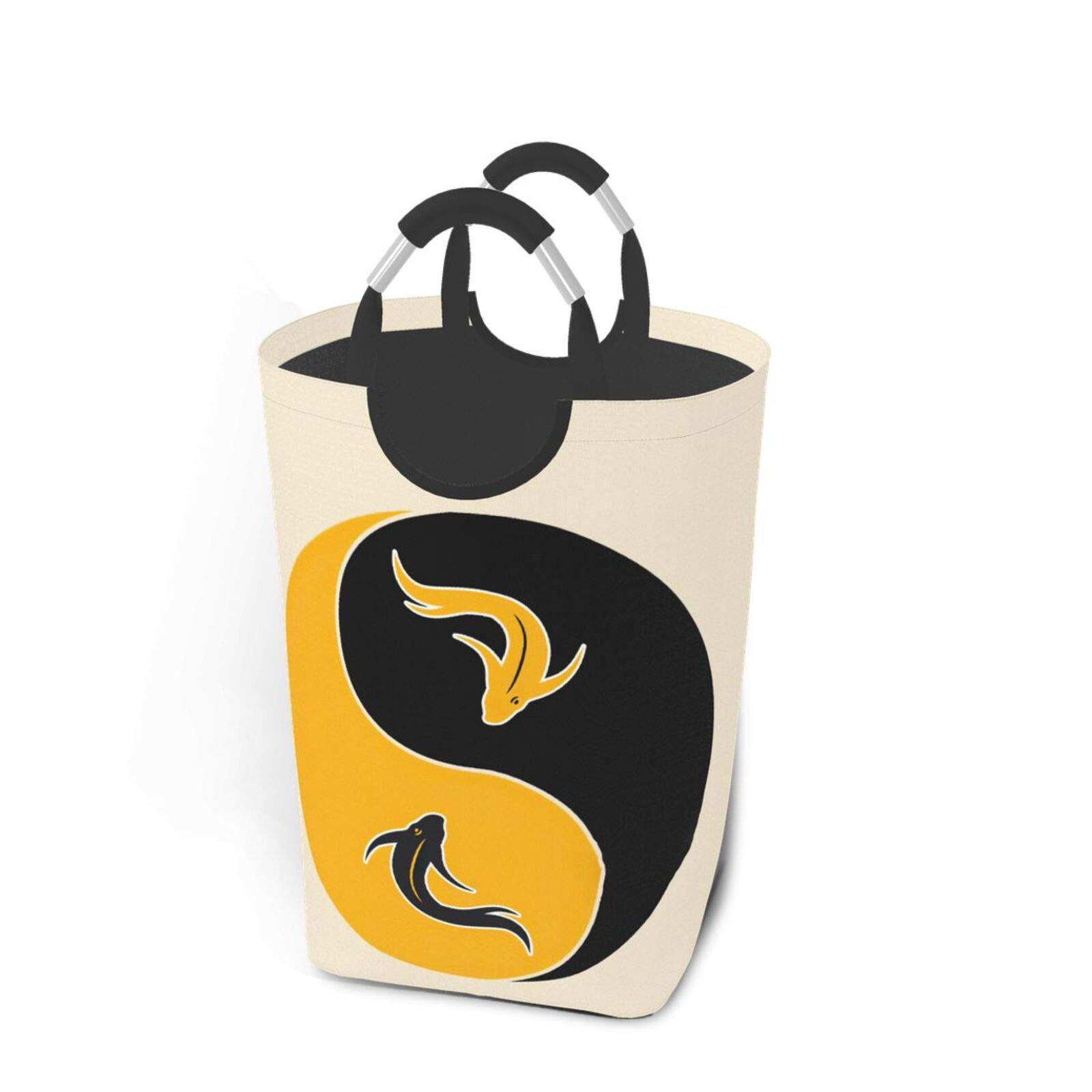 Koi Fish Yinyang Dirty Clothes Pack Laundry Hamper Storage Box, Wear-Resistant And Waterproof, For F