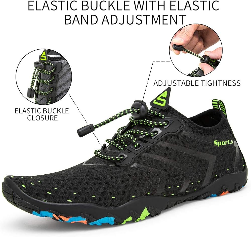  | Water Shoes Mens Womens Beach Swim Shoes Quick-Dry Aqua Socks Pool Shoes for Surf Yoga Water Aerobics | Water Shoes