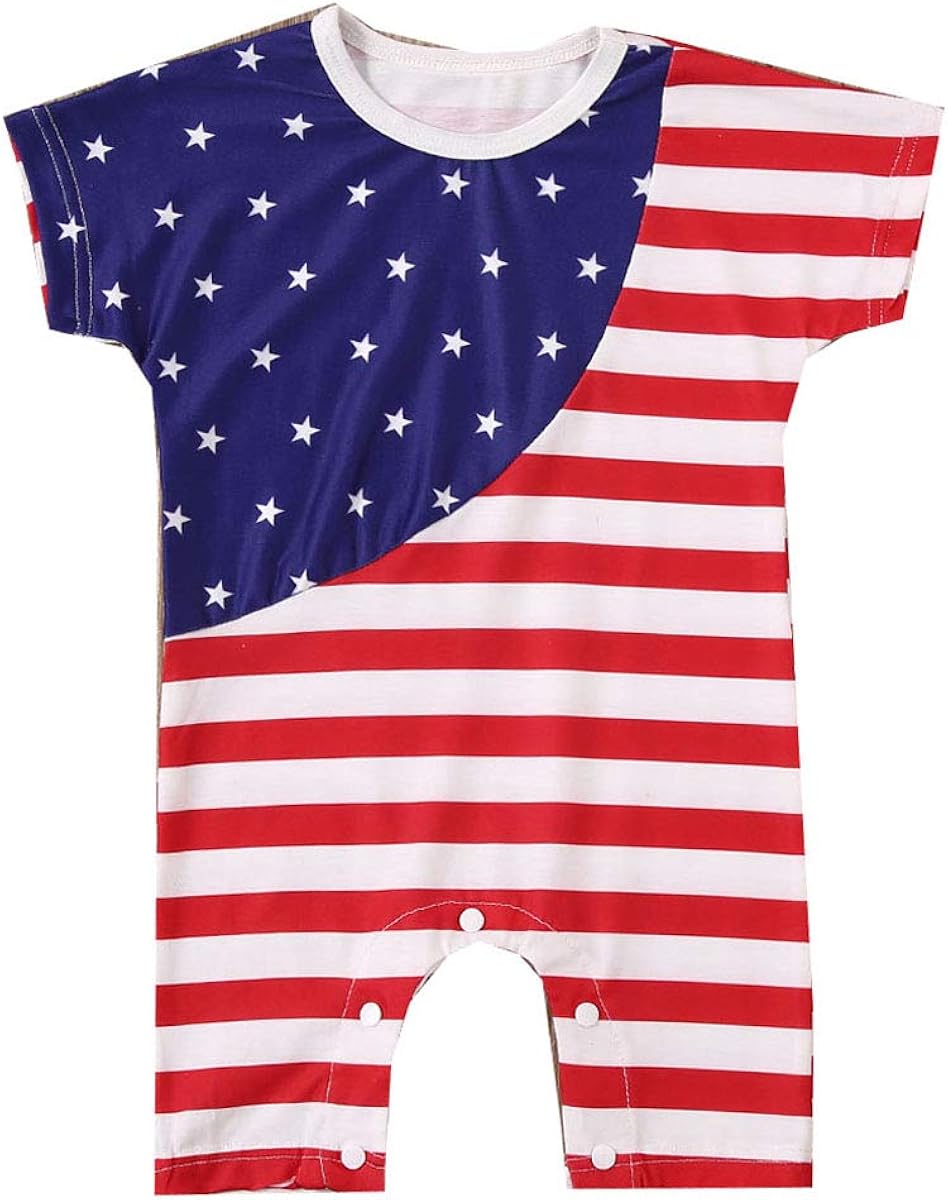 girls 4th of july romper