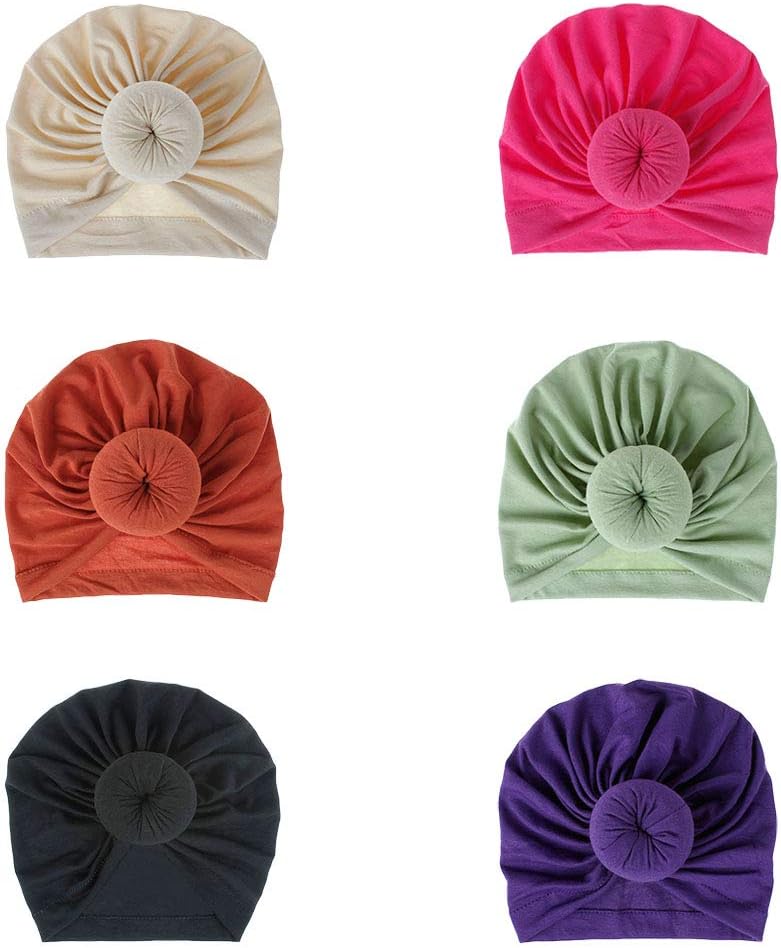 LHTHZHY Baby Hat Newborn Baby Girl Soft Turban Hat Knot Rabbit Cap