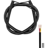 ULXIOM 4-20-3 Coil Cord, 3 Conductor Wire 18/3 18AWG 20 Foot, Retractable Spring Coil Wire Compatible with Industrial/Home Use