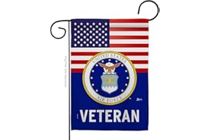 AMERICANA HOME & GARDEN US Air Force Veteran Flag Home Decorations Official Armed Forces USAF American Flags For Outside House Banner Garden Remembrance Retire Military Memorabilia Memorial Wall Art Lawn Porch Room Poster Veteran Gifts Gifts Made In USA