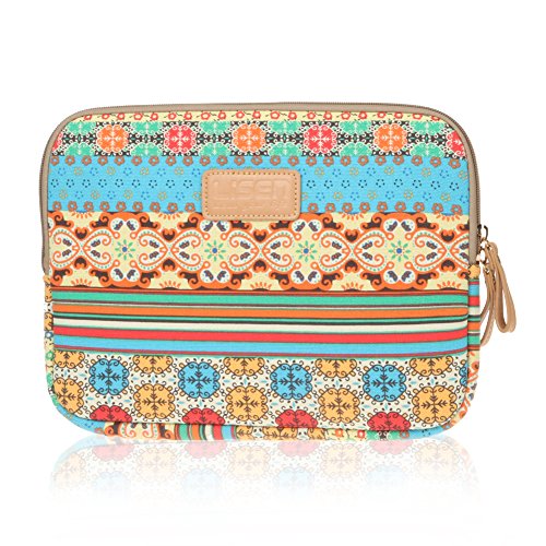 Bohemian Laptop Case | 13 - 13.3 Inch Bohemian Style Canvas Neoprene Waterproof Laptop Sleeve Case Cover with Double Zipper for Notebook Macbook Air Pro Lenovo iPad Pro Acer Surface Pro 4 Toshiba Dell