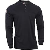 DRIFIRE Power Dry FR Long Sleeve Henley, CAT 2, Flame Resistant, Navy, Small, TEE-PDN-HN-SM