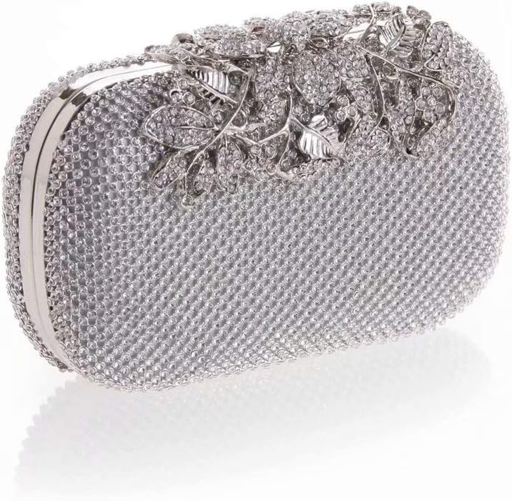 silver diamond clutch