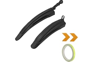 TuTuYa Bike Fender Set, Adjustable Bicycle Mudguards with 2 Arrow Reflective Stickers and 1 Reflective Tape, for 20-26 inch Bikes, Universal Front and Rear Tire Mud Guard for Most of Popular Bicycles