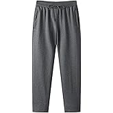 ANUFER Mens Slim Fit Cotton Sweatpants Jogging Bottoms with Zipper Pockets Casual Trousers (S-6XL, Open Bottom/Closed Bottom)