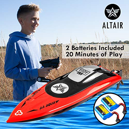 Altair Aqua [Ultra Fast Pro Caliber] RC Boat for Pools or Lakes, for Adults & Kids - CSP Child Safe Prop Remote Control Boat, Self Righting, Water Cooled, 2 Batteries, 30 km/h, (Lincoln, NE Company) - Thumbnail 4