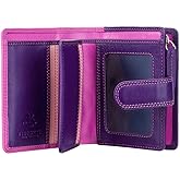 Visconti RB40 Multi Colored Berry/Purple/Dusty Pink Small Soft Leather Ladies Wallet & Purse