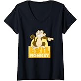 Women's Family Guy Evil Monkey Pointing Cartoon V-Neck T-Shirt