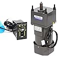 Variable Speed Gear Reduction Motor, 110V AC Gear Motor Single-Phase High Torque Electric Gear Reducer Motor with Speed Controller 0-135RPM 250W 10K(Reduction Ratio 1:10)