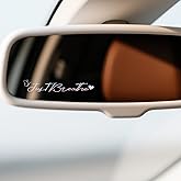 2 x Just Breathe Rearview Mirror Decal Water Bottle Stickers Funny Car Stickers Decals for Women Mental Health Gifts Affirmation Reminder Holographic Tumbler Car Mirror Tumbler Sticker Cars Decor
