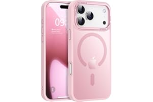 Newfuture Magnetic for iPhone 17 Pro Max Case [Compatible with Magsafe] [Military Grade Drop Protection] Translucent Matte Anti-Scratch Shockproof Protective Phone Cover 6.9 Inch, Tender Pink