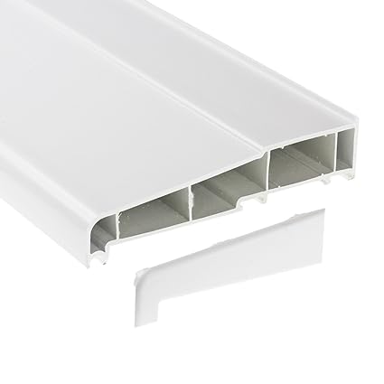 150mm X 2 5m White Upvc Plastic External Window Sill With 2 End