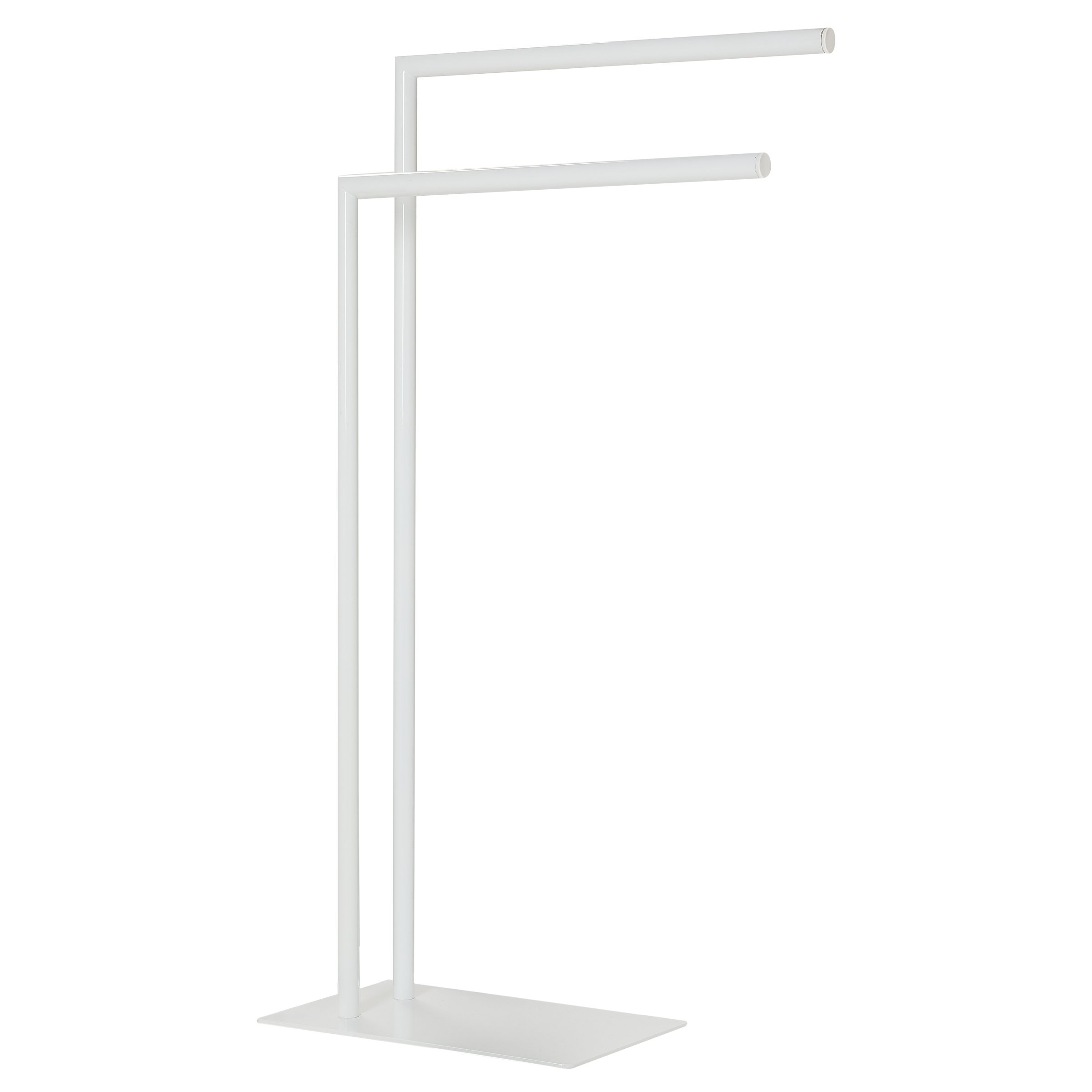 Sealskin Tube Towel Rack Freestanding, Stainless Steel, White, 45.5 x 81 x 19.7 cm