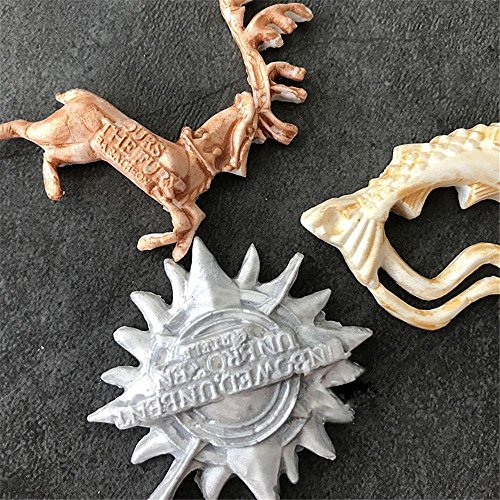 Unmengii DIY Baking Chocolate Silicone Fondant Mold Wolf Dragon Shape Family Badge