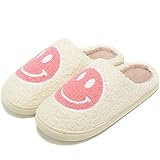 Smile Face Slippers for Women Men Warm Non-Slip