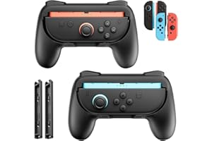 VOYEE Controller Grip Compatible with Switch 2/Switch/Joy-Con 1&2, Ergonomic Grips Handle Kit with Adapters, Comfortable for Long-Time Gaming Accessories, Ideal Gifts for Family Kids Adults