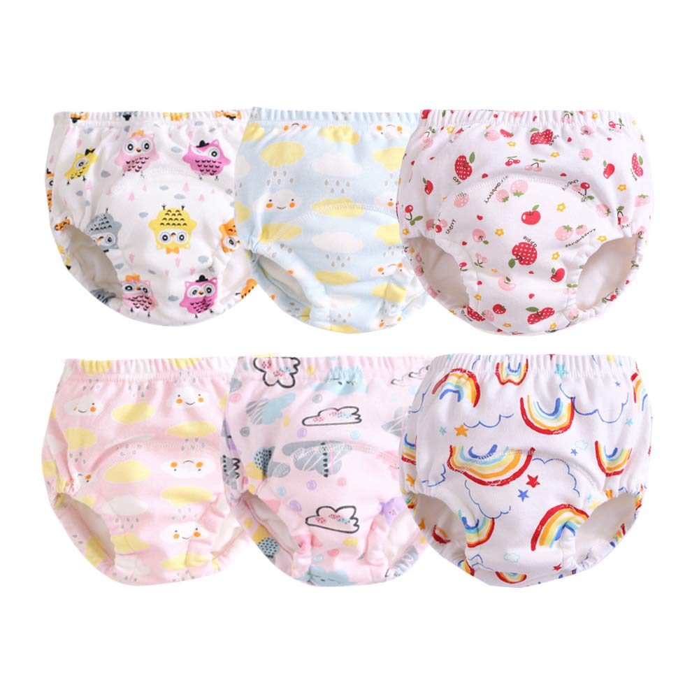 Photo 1 of Orinery Unisex Potty Training Underwear Cotton Toddler Boys and Girls Pee Training Underpants Waterproof Reusable Pants 6-Pack(XT-G, 2-3T)
