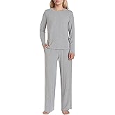 Weintee Women's Petite Lounge Sets 2 Piece Outfits Wide Leg Pants and Ruched Tops Long Sleeve Pajamas