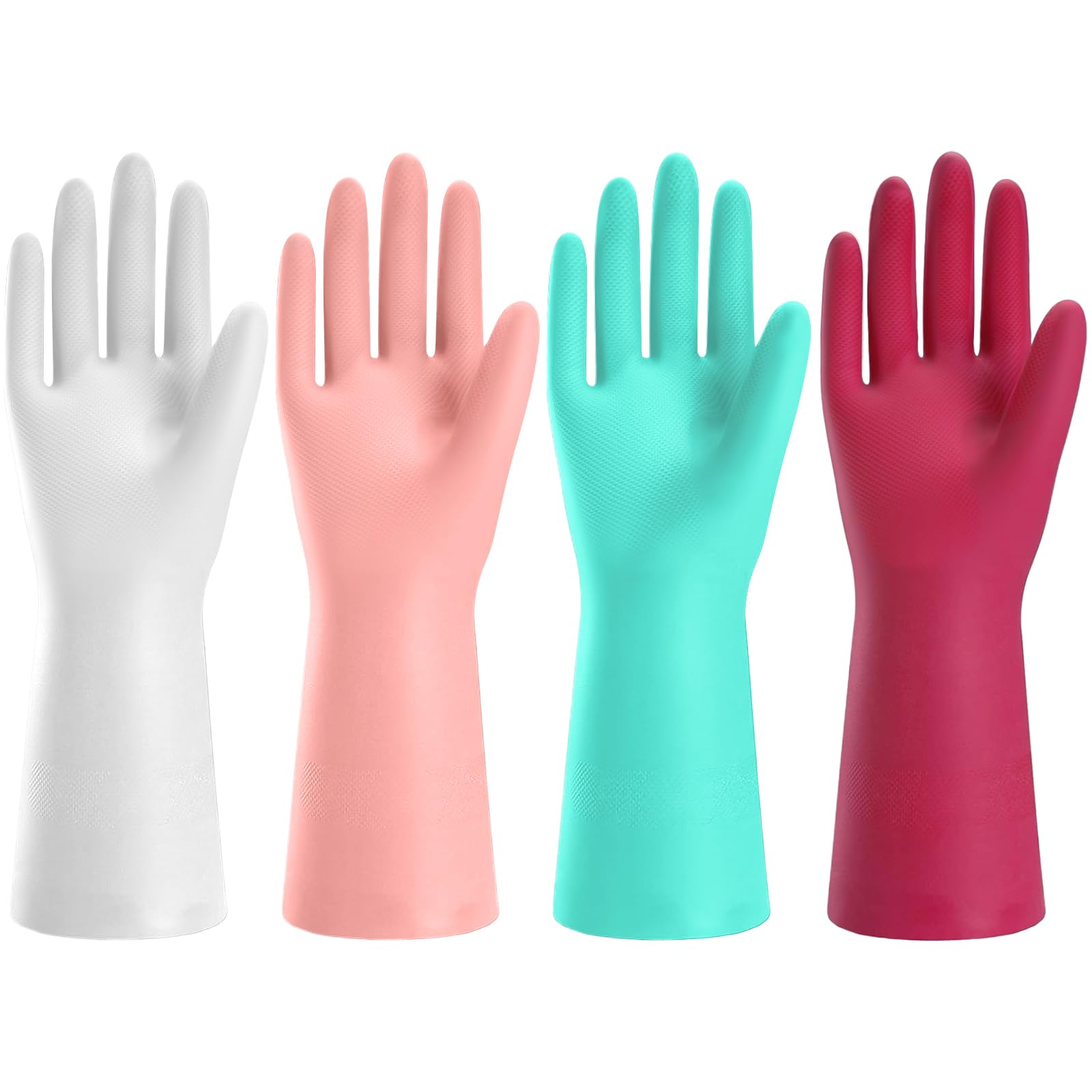 Holoras 3 Pairs Reusable Rubber Gloves - Household Kitchen, Dishwashing, Gardening, Painting-625800