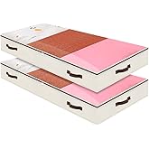 AMJ Under Bed Storage Containers 2 Pack with Clear Window, Sturdy Zippers, Blanket Clothes Organization and Storage Container