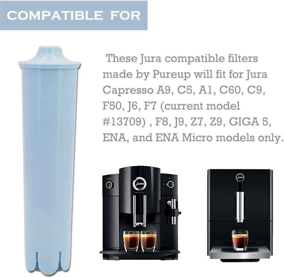 PUREUP 6 Packs Compatible with Jura Claris Blue for Clearyl Coffee Machines Replacement for Jura Blue filters: Kitchen & Dining