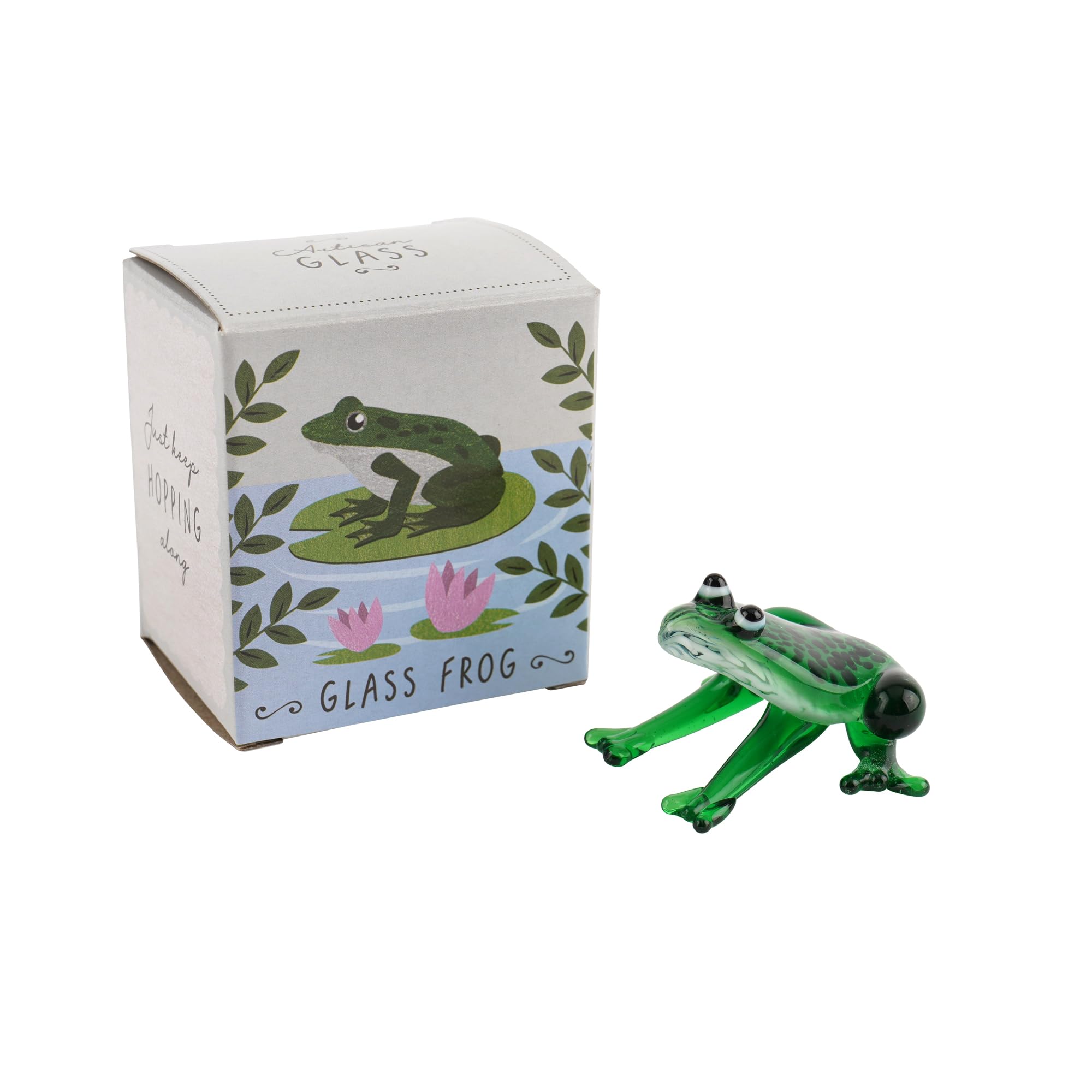CGB Giftware Glass Frog in Gift Box | From Artisan Glassware Range | Glass Animal | Ornament | Gift | Frog