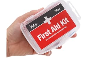 DMI 76-Piece First-Aid Kit, Portable All-Purpose Use for Minor Cuts and Scrapes, Durable Water-Resistant Case, Convenient and Portable for Travel, FSA & HSA Eligible