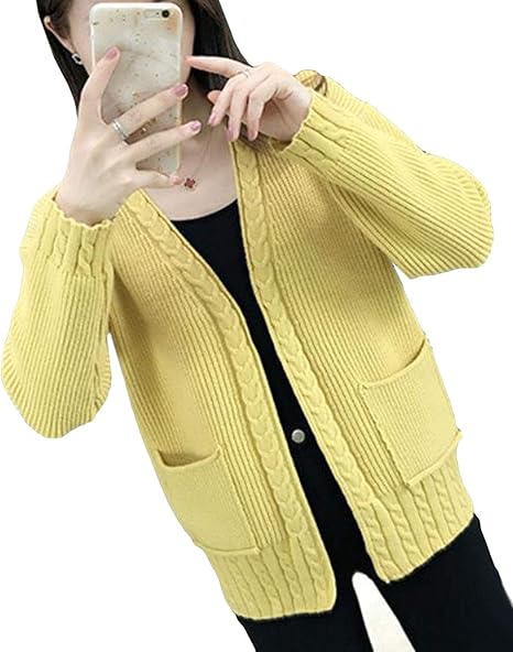 Amazon Aisaidunレディース ニットカーディガン おしゃれ セーター レディース カーディガン 秋冬 アウター セーター カーディガン ボレロ 通販