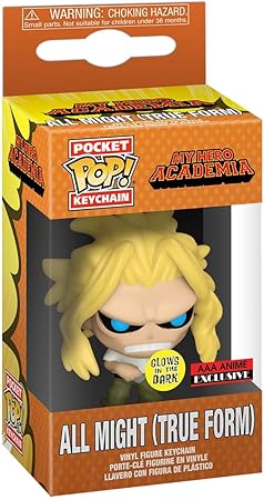 Amazon Co Jp Funko マイヒーローアカデミア オールマイト トゥルーフォーム Gitd ポケットポップキーホルダー aアニメ限定 おもちゃ