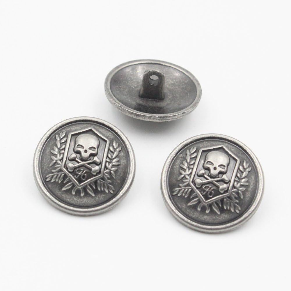 10 Pcs Vêtements Boutons Métal À Coudre Boutons Shank Rond En Forme