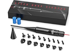 EZshoot Bore Sight Kit for .17 to 12GA Caliber Rifles Pistols Green or Red Laser Sight Boresighter with Big Button Switch