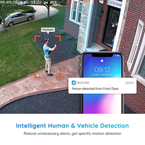REOLINK 5MP 8CH PoE Security Camera System, 4pcs 5MP Wired PoE IP Cameras Outdoor with Person Vehicle Detection, 4K 8CH… - Image 2