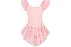 Idgreatim 2-9T Toddler Girls Ballet Leotard Kids Ballerina Oufit Ruffle Sleeve Dance Dress