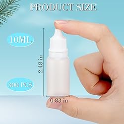 TrelaCo 300 Pcs Plastic Dropper Bottles Bulk 10ml