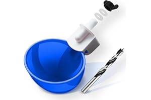 Aopchry 8 Pack Automatic Chicken Waterer, Blue Chicken Water Feeder Cups Suitable for Various Poultry, Cup Body Deepened Double Rubber Ring No Leakage, with Mounting Hole Opener