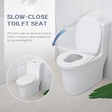 RAM White Soft Close Family Toilet Seat with Quick Release Adjustable Hinges view 5