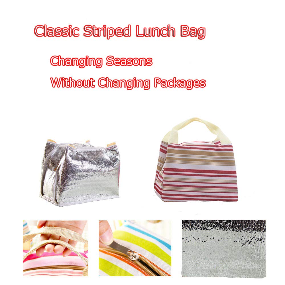 OENEW Lunch Bag for Men Women,Durable Insulated Lunch Bag to Keep Fresh Food for Work/School/Picnic/Beach (Grey)